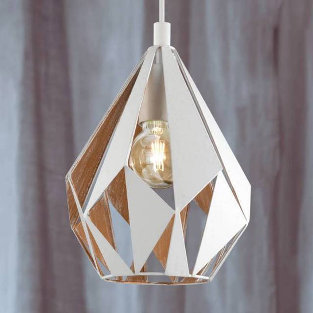43001 - LED pendant light Carlton 1 1 E27 white/gold 43001