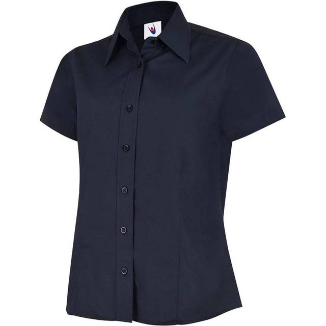 Uneek UC712 Ladies Poplin Short Sleeve Shirt Navy 2XL Colour: Navy, Si