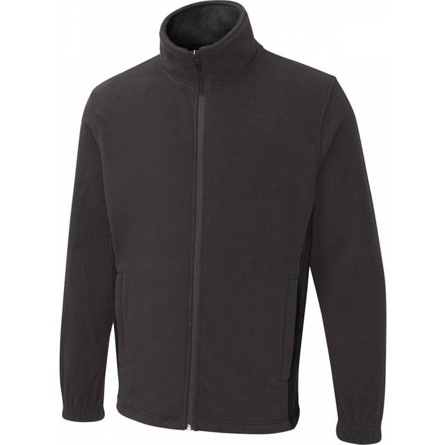 Uneek Two Tone Full Zip Fleece Jacket UC617 Charcoal/Black L Colour: C
