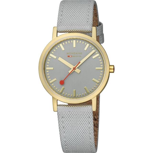 Mondaine A660.30314.80SBU Damenuhr Classic Grau und Gold 36mm 3ATM
