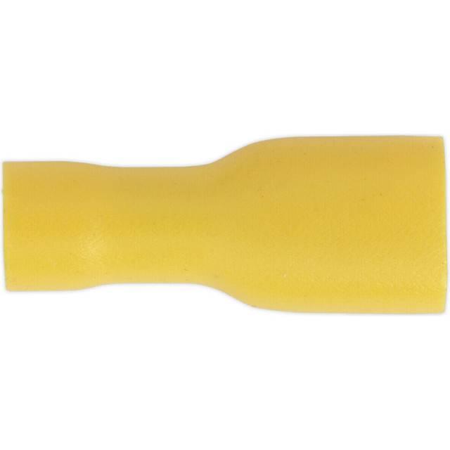 100 PACK Fully Insulated Female Terminal - 6.3mm - 12 to 10 AWG Cable - Yellow