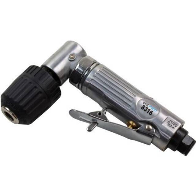 Us pro tools air angle drill 3/8" keyless chuck pneumatic tool 15000rpm 8214