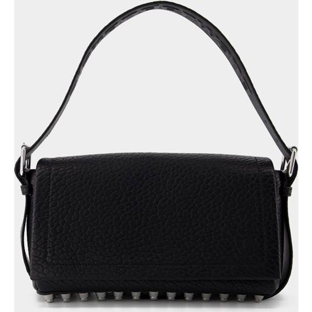 Sac à bandoulière en cuir - Noir - Taille Unique