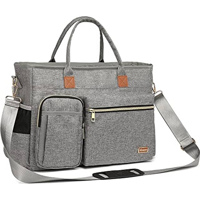 Rabjen Nurse Tote Bag for Work with Padded 15.6  Laptop Sleeve  Medical Supplies Shoulder Bag for Home Health Care