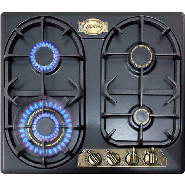 Kaiser Empire 59cm Enamelled Black Cooktop | 4 Burner Gas Hob