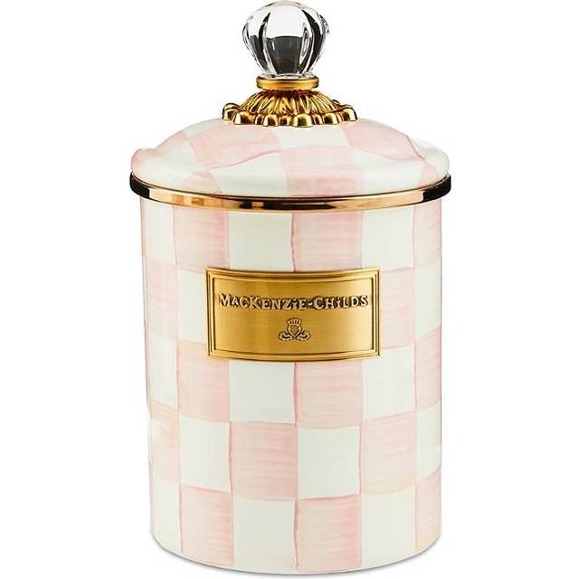 Mackenzie-Childs Rosy Check Medium Canister