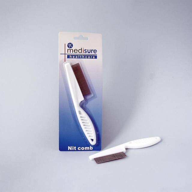 Medisure Nit Comb - Handled M -  nit comb medisure hair head lice eggs remove fine handle metal