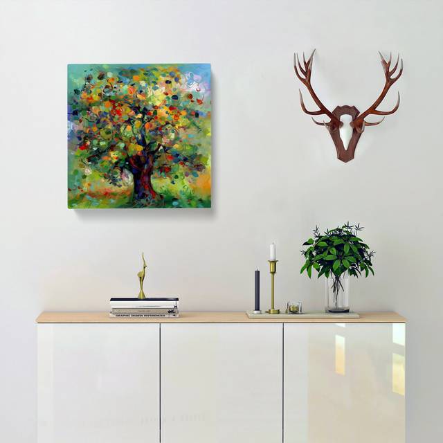 Apple Tree Expressionism - No Frame Art Prints (35cm H x 35cm W x 3cm D)