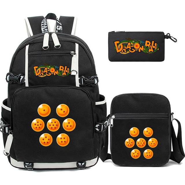 3Pcs/set Anime Dragon Ball Backpack Backpack with Shoulder Bag Pencli Case for Girl Boy Back To School Bag Travel Bag Mochila