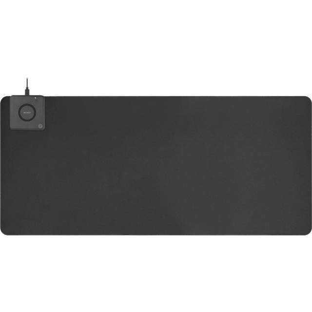 DELTACO OFFICE SW3067 - Musmatta - med trådlös laddning (max 10W) - 5 / 9 V - svart