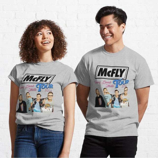 Mens Womens T-shirt McFly Tour 2021 Youth Toddler Short Sleeve Tee Tops Boys