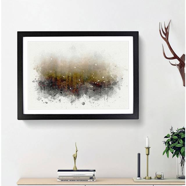 Lappach Forest in Italy in Abstract - Picture Frame Graphic Art Print - Black Framed (48cm H x 65cm W x 2cm D)