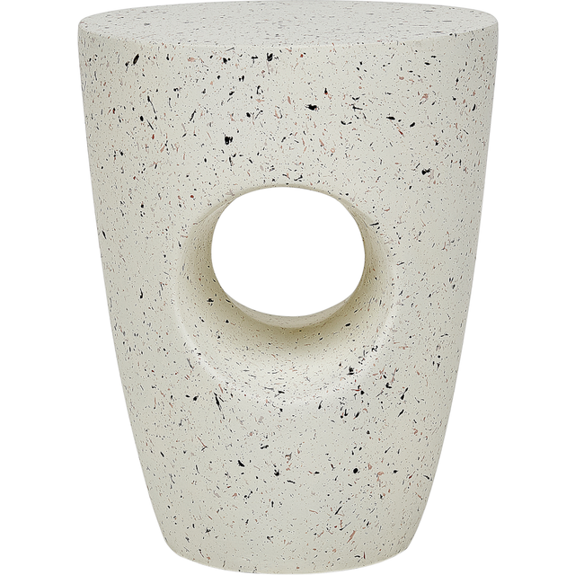 Accent Side Table Off-White Terazzo Effect EDOLO