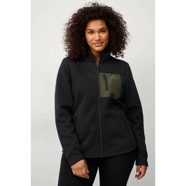 Zizzi - Funktionsjacka aLuna L/S Warm Layer Fleece - Svart