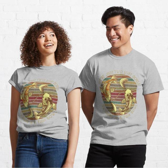 Mens Womens T-shirt We'rek Just Two Lost Souls Swimming in A Fish Bowl Floyd Youth Toddler Short Sleeve Tee Tops Boys