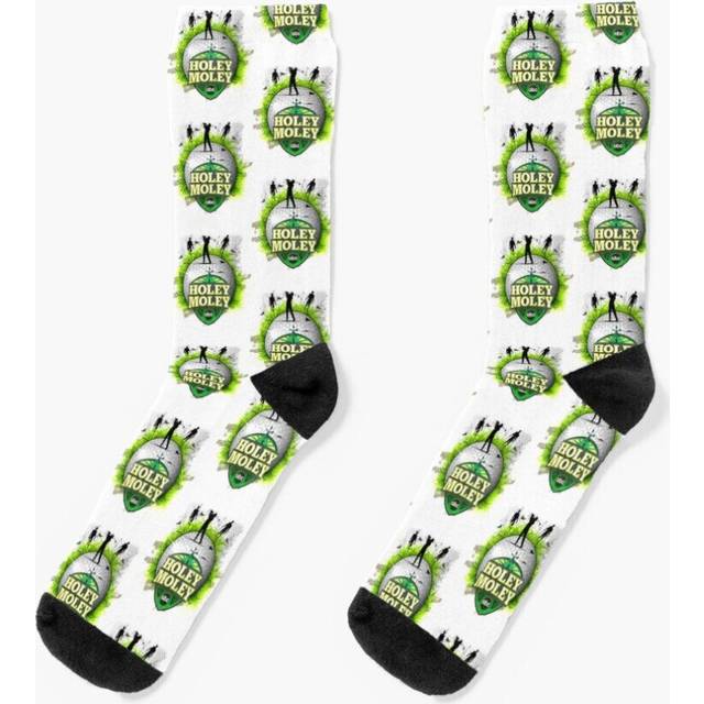 Dress Socks holey moley - golf sport Novelty Fancy Crazy Pattern Crew Casual for Men Women