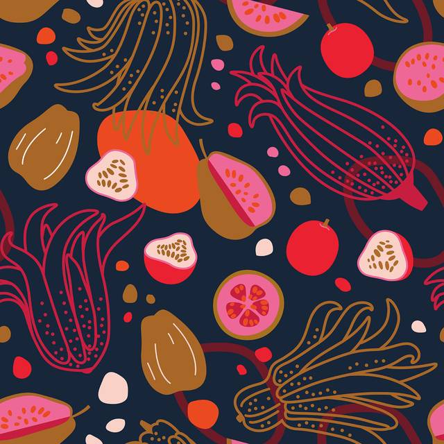 Exotic Fruits by Zulidu - Wrapped Canvas Graphic Art (51cm H x 51cm W)