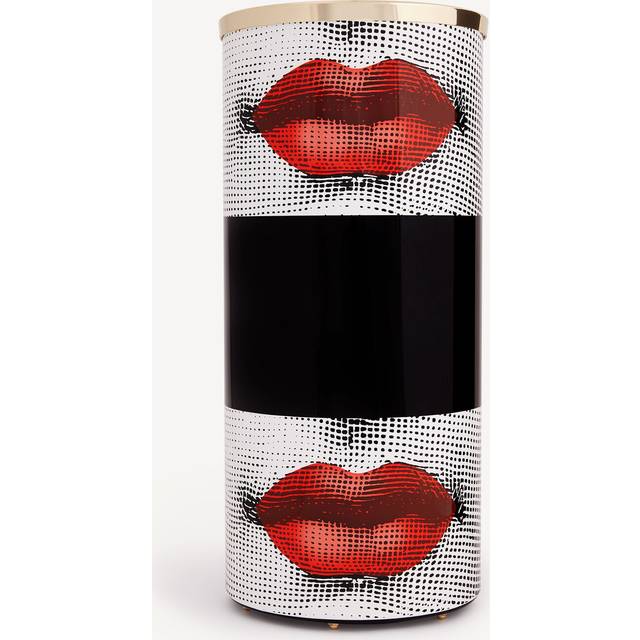 FORNASETTI Umbrella stand Kiss white/black/red - 90% painted iron, 10% brass