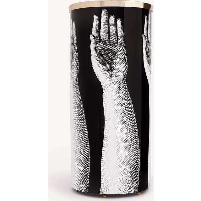 FORNASETTI Umbrella stand Mani white/black - 80% painted iron, 12% plastic, 8% brass