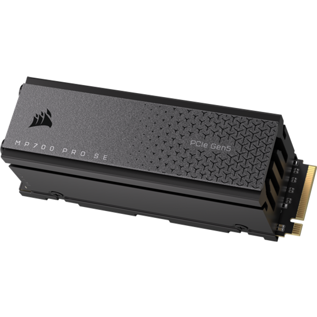 CORSAIR MP700 PRO SE med Luftkylare 2 TB M.2 PCIe Gen5 x4 NVMe 2.0 SSD – M.2 2280 – Upp till 14 000 MB/s Sekventiell Läshastighet – 3D TLC NAND med Hög Densitet – Svart