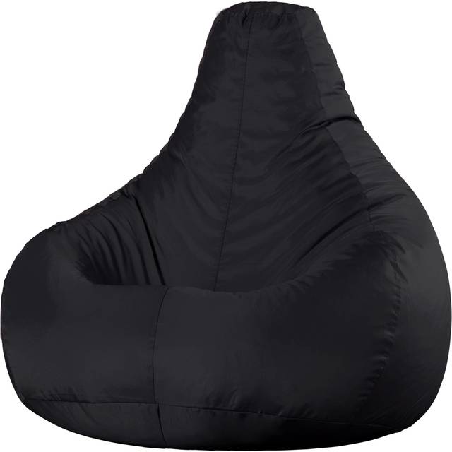 Recliner Indoor Outdoor Bean Bag Khaki Bean Bag Chair - Black - One Size