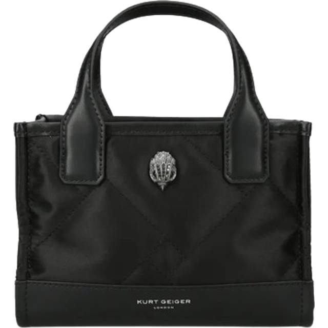 KURT GEIGER LONDON Women's Micro Tote Bag Black Nylon Recycled