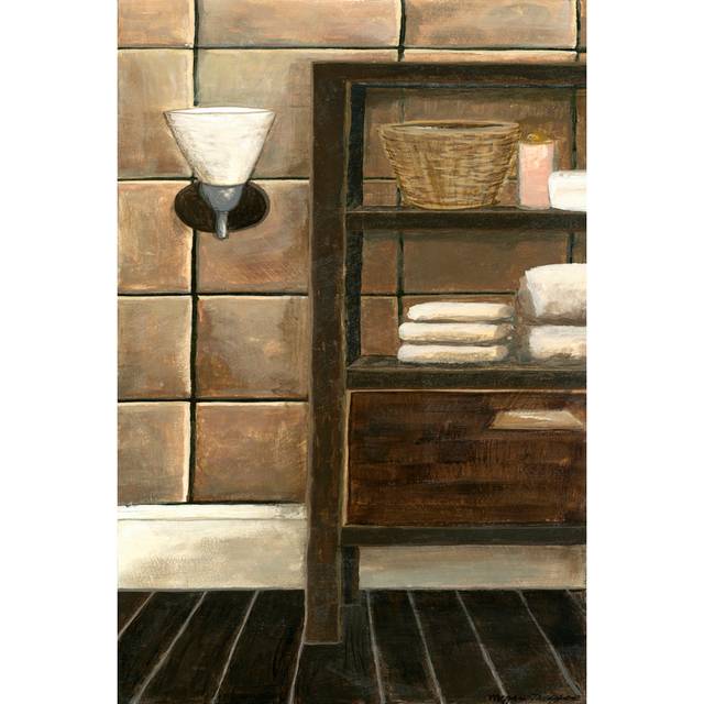 Modern Bath Panel I - Wrapped Canvas Art Prints (46cm H x 30cm W x 3.8cm D)