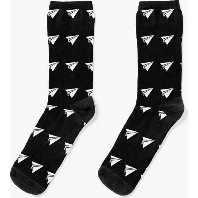 Dress Socks paper airplane Novelty Fancy Crazy Pattern Crew Casual for Men Women