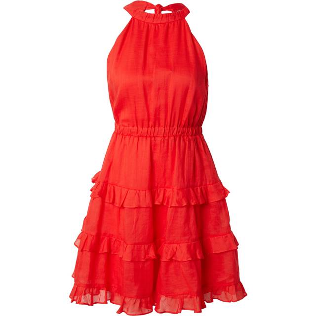 Forever New Women's Lily-Rose Halter Neck Mini Dress in Cherry Tomato, Size 14 Ramie/Viscose