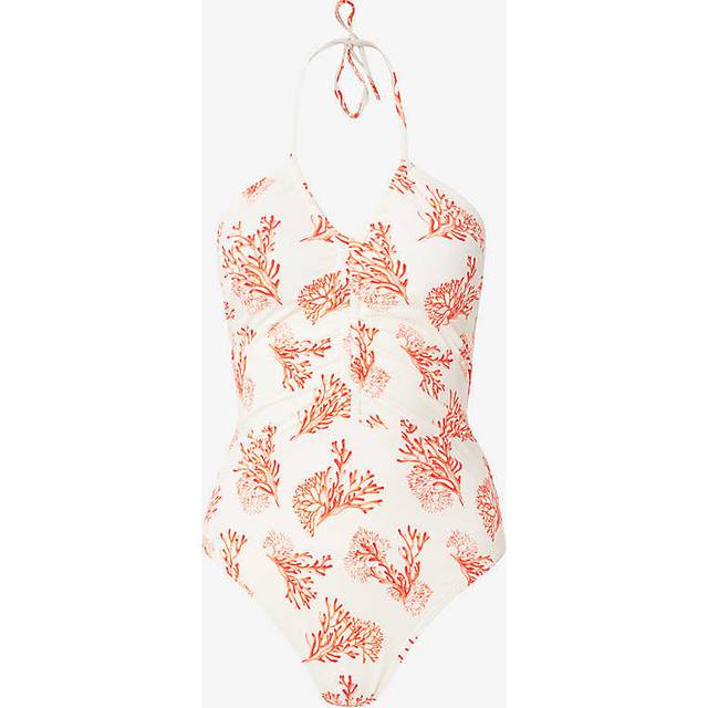 MALINA Misty Ruched Halterneck Swimsuit |Vit |S