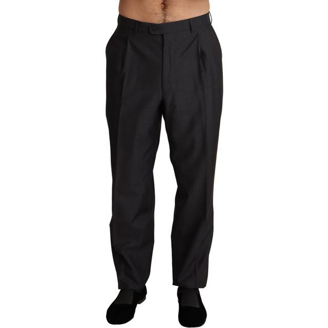 Dolce & Gabbana Gray Wool Blend Formal Trousers Pants - IT54 | XL