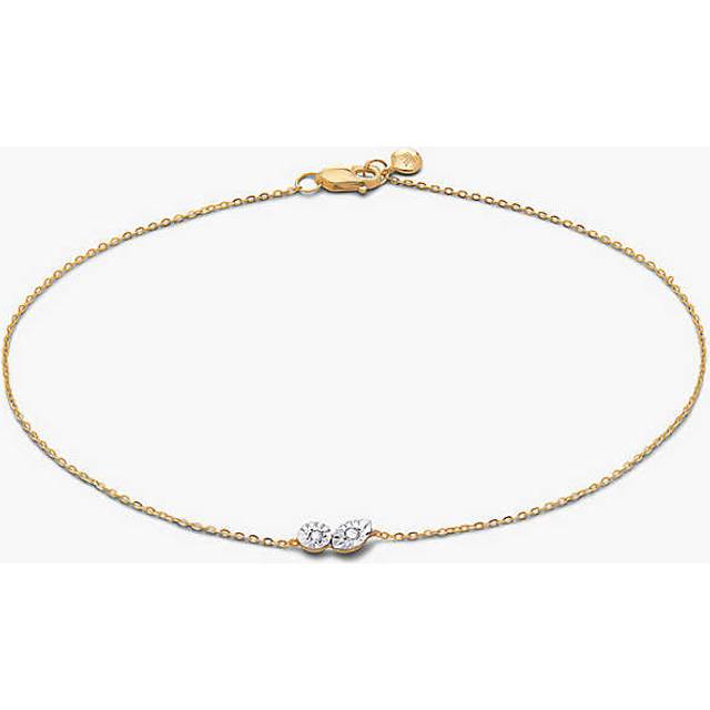 Monica Vinader Womens Yellow Gold Duo 14ct Yellow-plated Vermeil Sterling-silver and 0.015ct Diamond Bracelet L - YELLOW GOLD