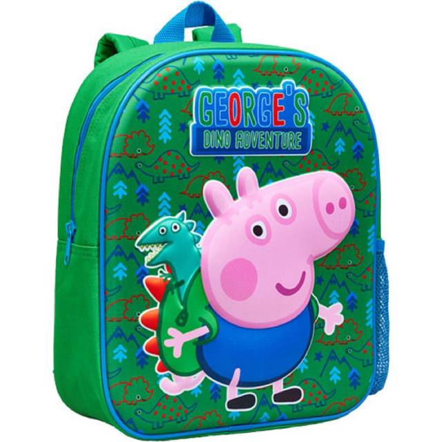 Boys george pig 3d school lunch backpack bag toddlers travel rucksack dino roar