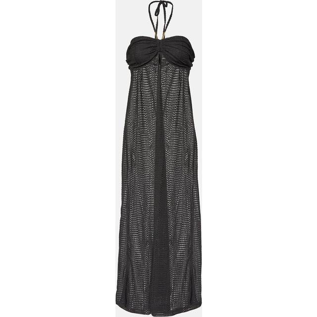 Melissa Odabash Mila halterneck knit maxi dress - black (UK 12)