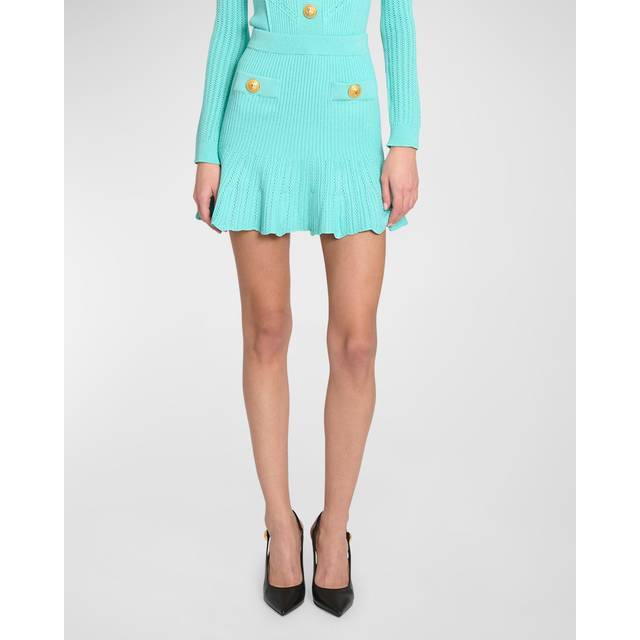 Balmain Knitted miniskirt - green (UK 12)