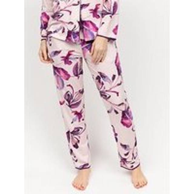 Cyberjammies Colett Pink Floral Printed Jersey Pyjama Bottoms - Pink, Pink, Size 22, Women