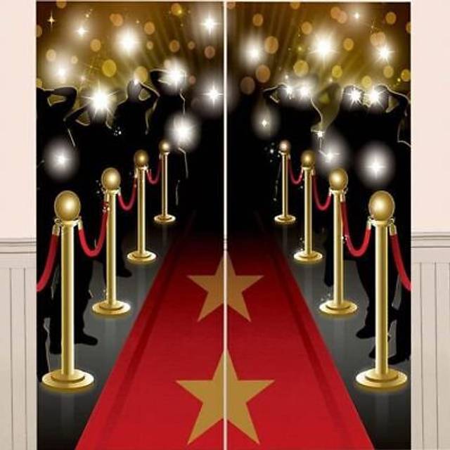 Hollywood Red Carpet Photo Booth Decorating Kit - Party Scene Setter