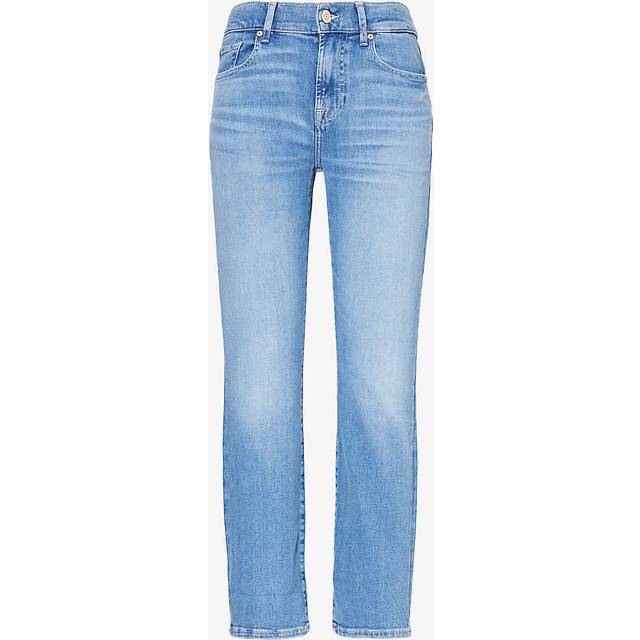 7 for All Mankind Womens Slim Illusion Mare Relaxed Skinny Tapered-leg Mid-rise Stretch-denim 26