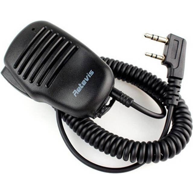 RETEVIS 2 Pin Walkie Talkie PTT Speaker Mic for WOUXUN BAOFENG RETEVIS KENWOOD Ham Radio Transceiver