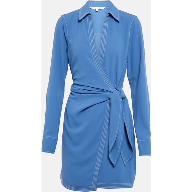 Veronica Beard Lavella crepe minidress - blue (UK 14)
