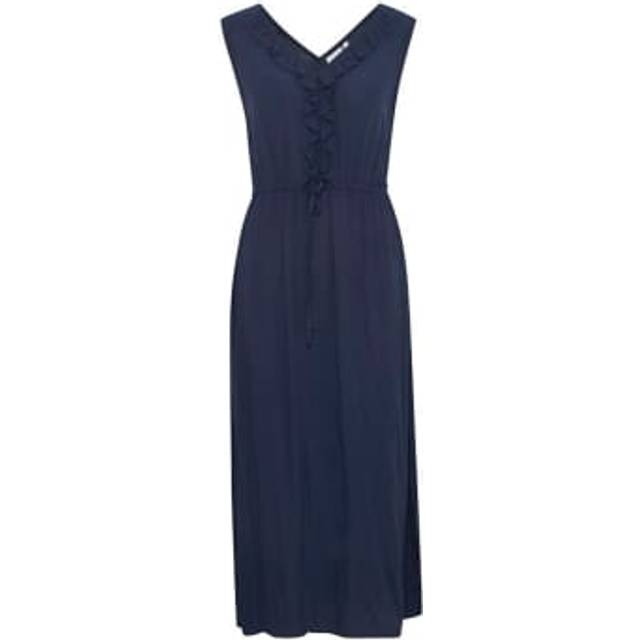 Women's long dress Ichi Marrakech DR14 - Bleu