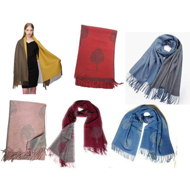 Sale luxury thick reversible softer than cashmere tree scarf shawl - uk seller