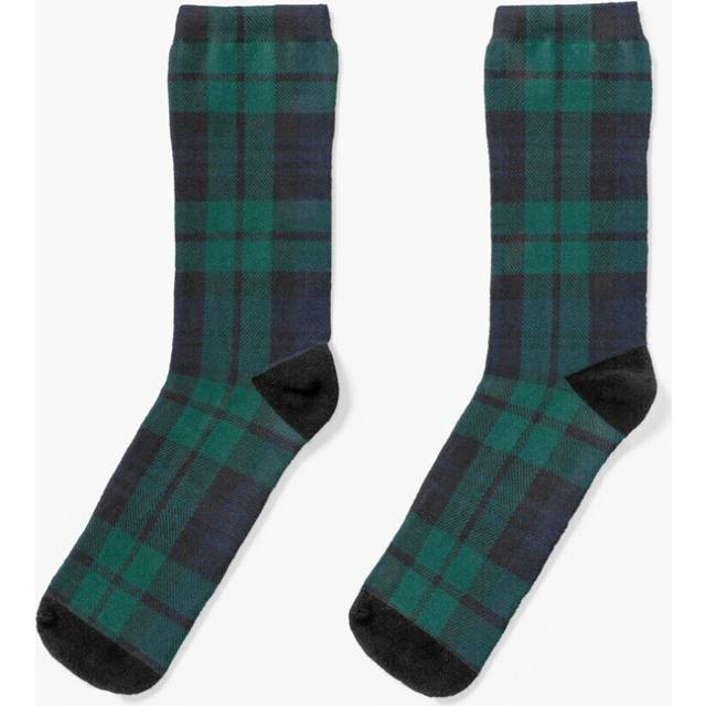 Dress Socks BLACK WATCH MODERN TARTAN Novelty Fancy Crazy Pattern Crew Casual for Men Women
