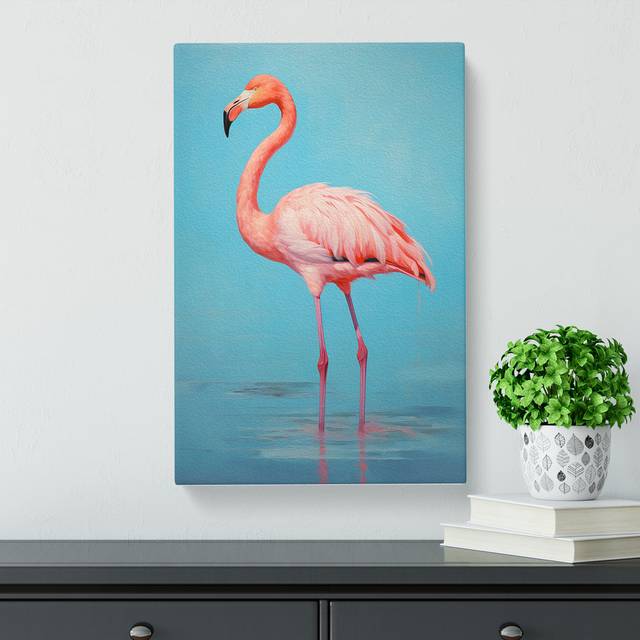 Flamingo Modern No.3 - Art Prints (76cm H x 50cm W x 3cm D)