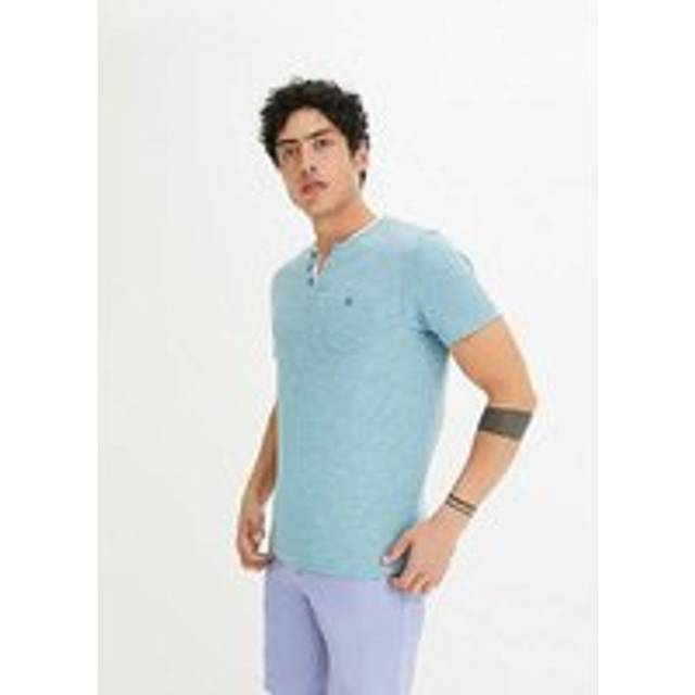 bonprix Layered Marl T-Shirt - Blue Marl