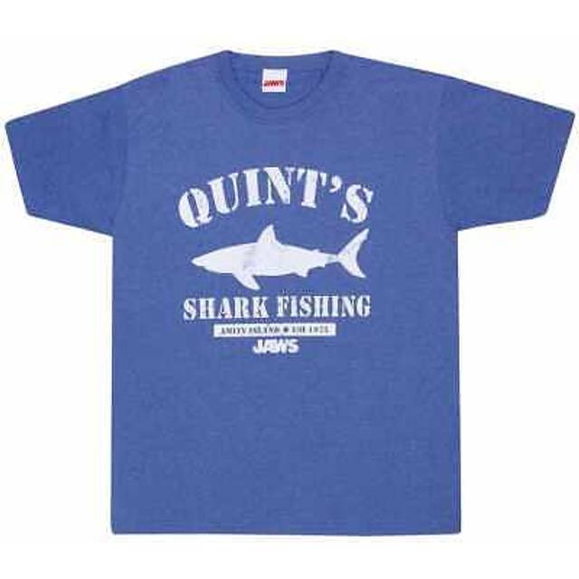 (X-Large) Jaws 'Quint's Shark Fishing' (Blue) T-Shirt