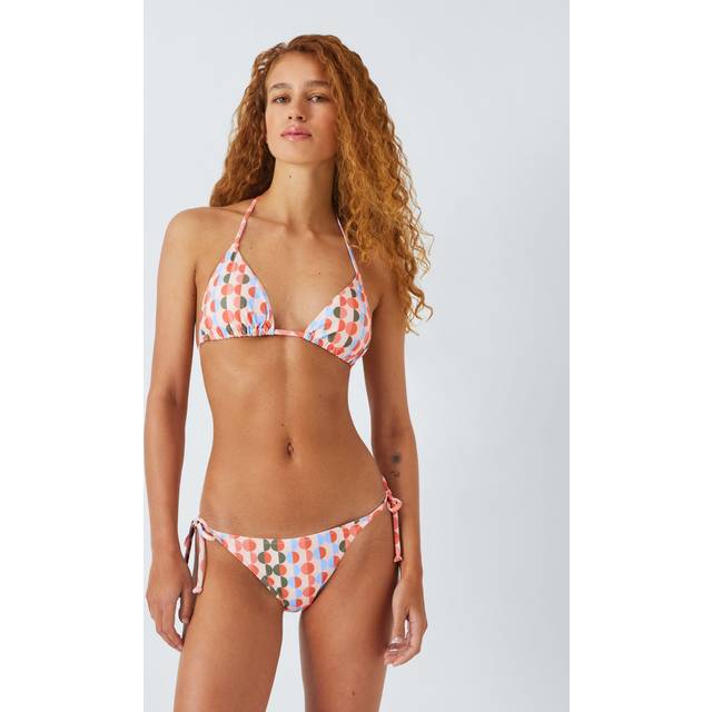 John Lewis ANYDAY Retro Circle Bikini Bottoms, Pack of 2, Khaki/Multi