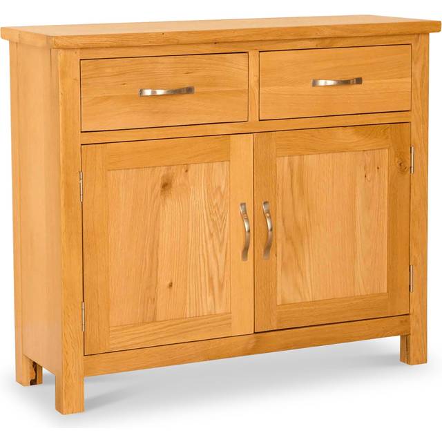 Newlyn Oak Small Sideboard, Internal Shelf, W:100cm | Modern Light Oak