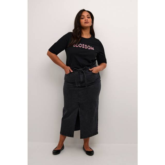 KAFFE Curve - Kjol kcGima Denim Skirt - Grå