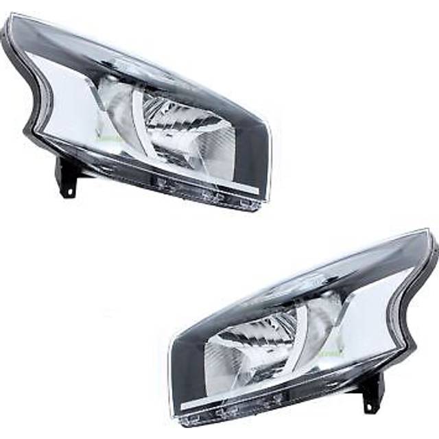 Renault Trafic Headlights Van 2014-2021 Chrome Inner Headlamps Pair Left & Right